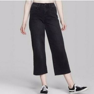 wild fable Jeans - NEW WILD FABLE HIGH RISE SKATER RAW WIDE LEG JEANS wild fable Jeans - NEW WILD FABLE HIGH RISE SKATER RAW WIDE LEG JEANS